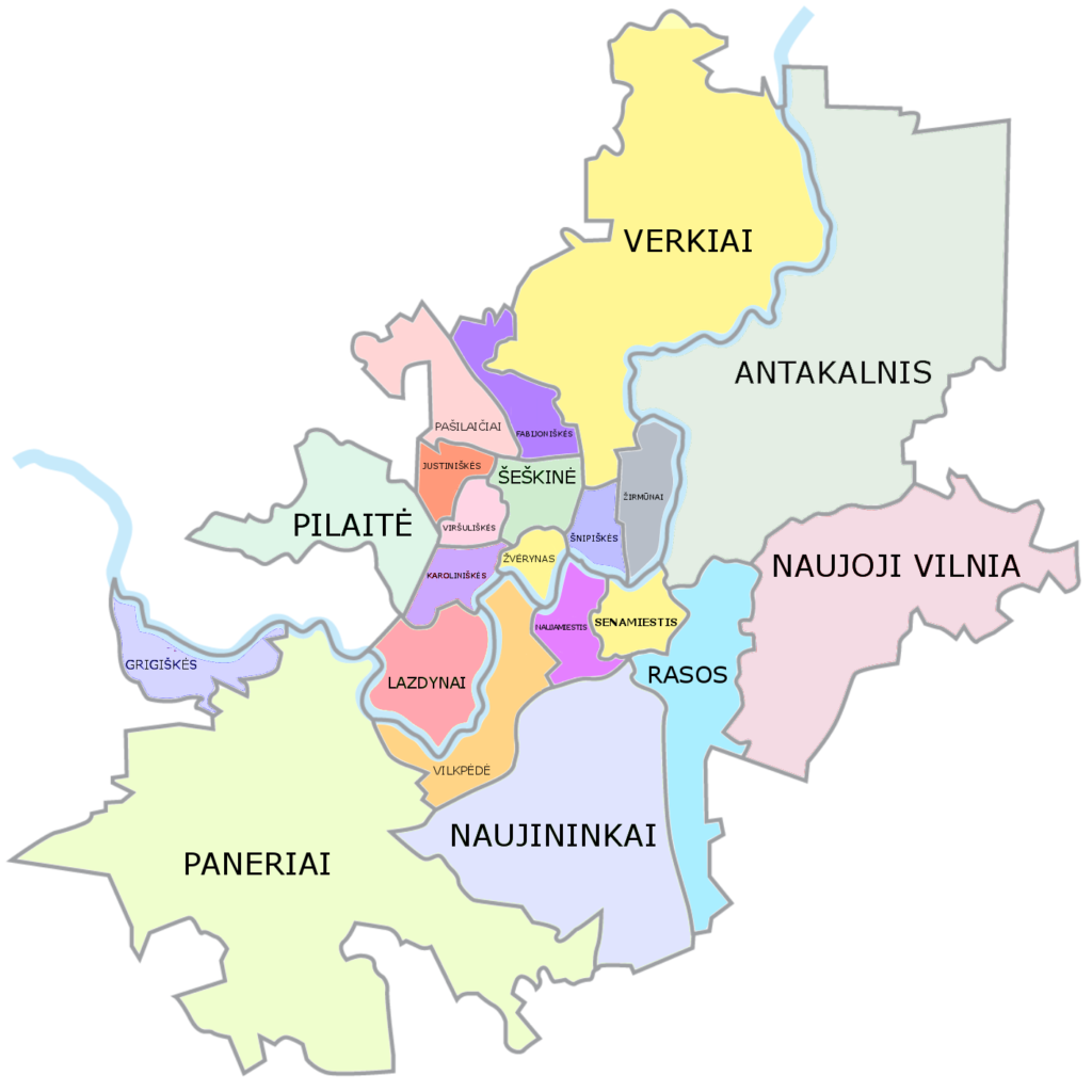 Neighborhoods and districts of vilnius